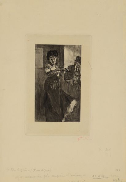 Félicien ROPS (1833 1898) Folies Bergères,...