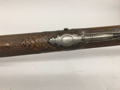 Fusil de chasse à silex, transformé à percussion,...