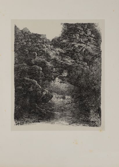Rodolphe BRESDIN (1822-1885) - Le Gave. 1884....