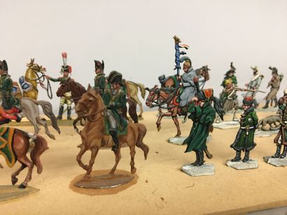 Grand diorama fait de 3 pièces, la retraite...