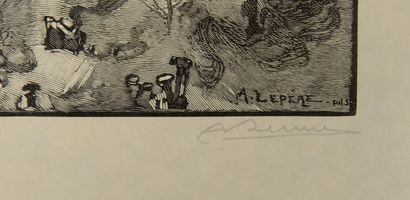 Auguste Louis LEPERE (1849-1918) Paris sous...