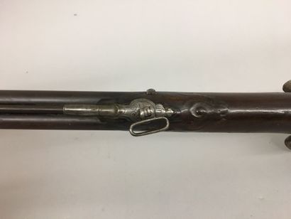 Fusil de chasse à silex à double canon en...