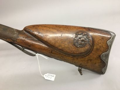 Fusil de chasse à silex, transformé à percussion,...