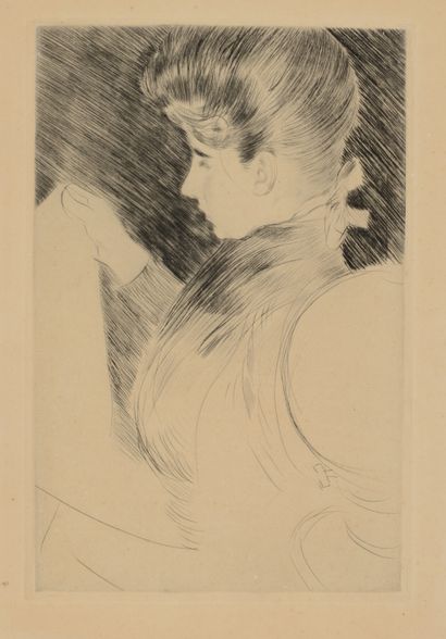 Paul HELLEU (1859 1927) Madame Helleu lisant....