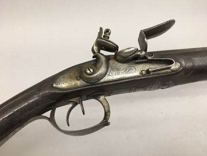 Fusil de chasse à silex à double canon en...