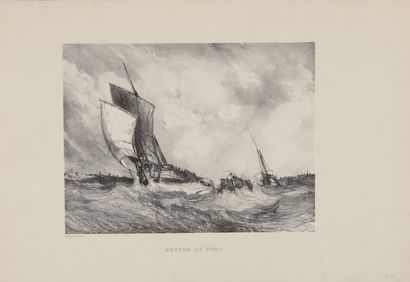 Eugène ISABEY (1803-1886) Château de Pont-Gibaud...