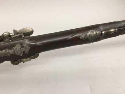 Fusil de chasse à silex à double canon en...