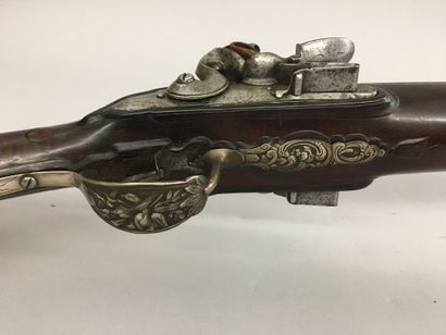 Fusil de chasse à silex à double canon en...