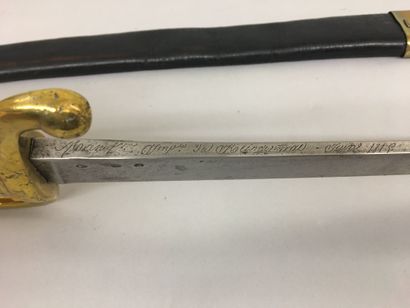 Un briquet d'infanterie modèle an IX, poinçonné...