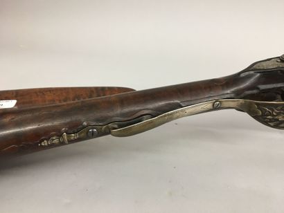 Fusil de chasse à silex à double canon en...
