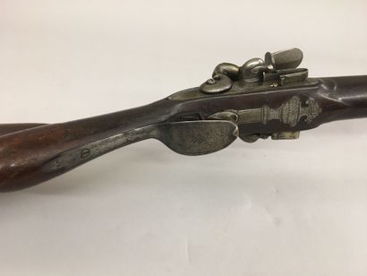 Fusil de chasse à silex à double canon en...