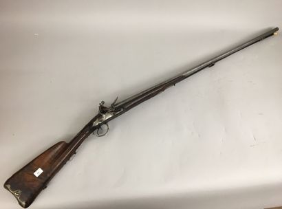Fusil de chasse à silex à double canon en...
