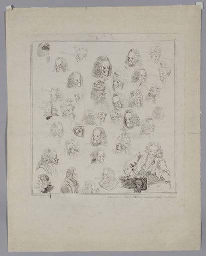 Jean HUBER (1721- 1786) d'après Trente Têtes...