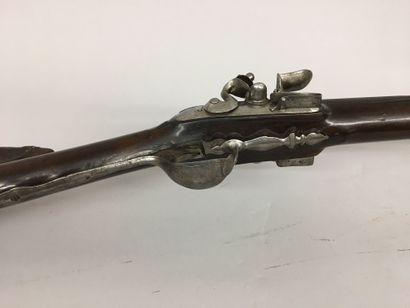 Fusil de chasse à silex à double canon en...