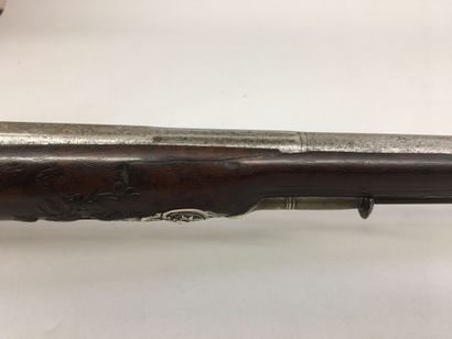 Fusil de chasse à silex à double canon en...