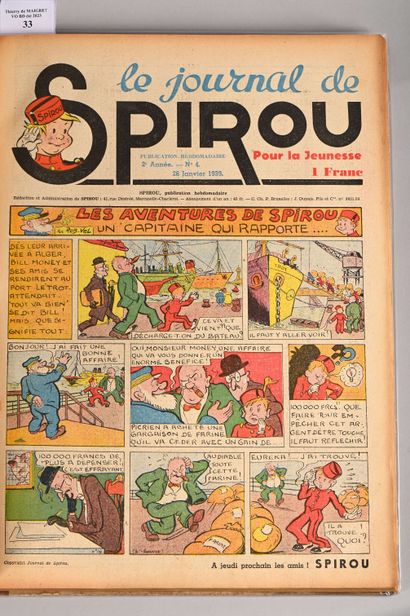 JOURNAL DE SPIROU
Reliure 3 avant guerre...