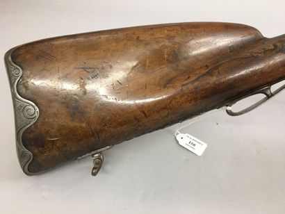 Fusil de chasse à silex, transformé à percussion,...