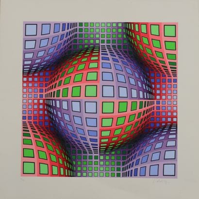 Victor VASARELY (1906-1997) Composition Sérigraphie...