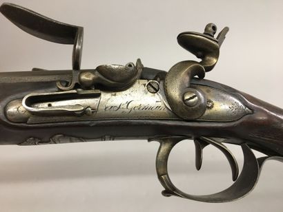 Fusil de chasse à silex à double canon en...