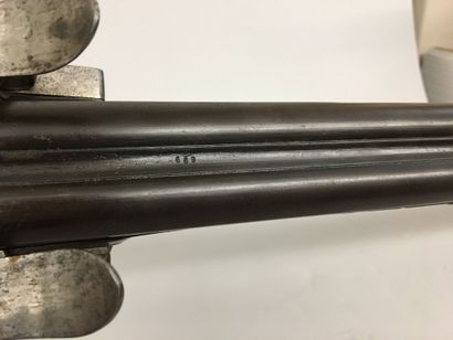 Fusil de chasse à silex à double canon en...