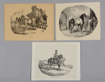 Théodore GERICAULT (1791-1824) Cheval Cauchois...