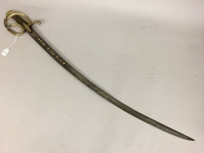 Sabre d'officier émigré modèle an XI de cavalerie...