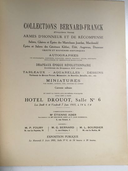 Deux catalogues de la collection Bernard...