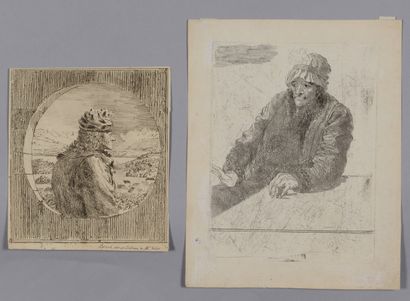 Jean HUBER (1721 1786) d'après Portrait de...