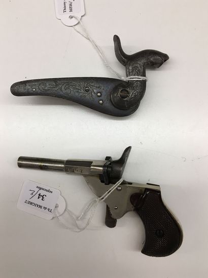 Petit pistolet de cycliste à un coup à percussion...
