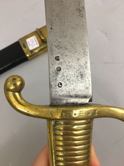 Un briquet d'infanterie modèle an IX, poinçonné...
