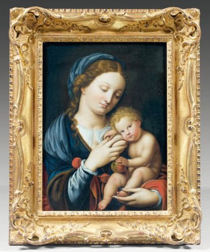 Ecole FLAMANDE vers 1830
Vierge à l'Enfant...