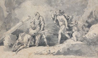 Ecole ITALIENNE du XVIIIème siècle
La malédiction...