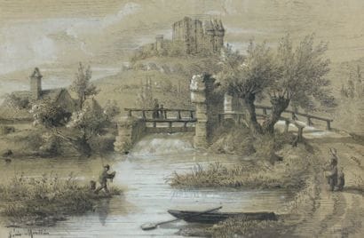 Louis MOULLIN (Nogent le Rotrou 1817 - ?)
Paysage...