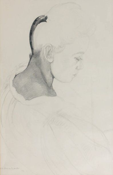 Ecole FRANCAISE vers 1900
Portrait de femme...