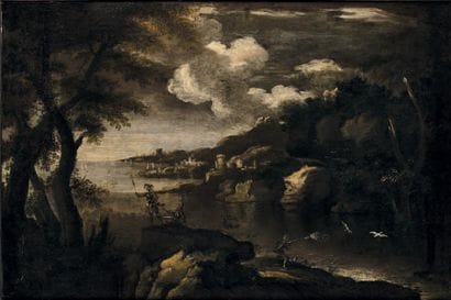 ECOLE ITALIENNE DE LA FIN DU XVIIÈME SIÈCLE

Paysage...