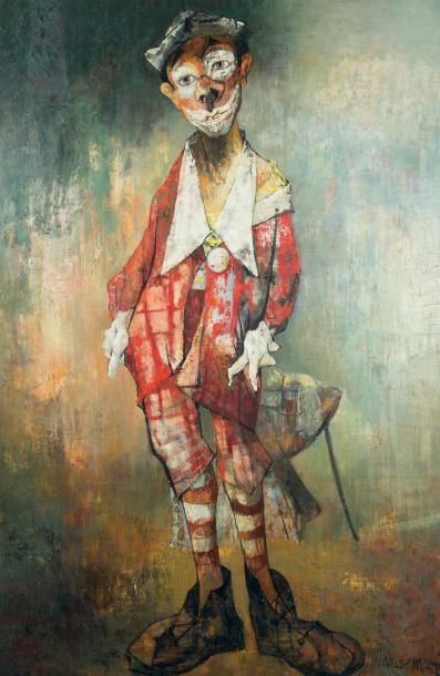 Jean JANSEM (1920 - 2013)
Le clown aux gants...