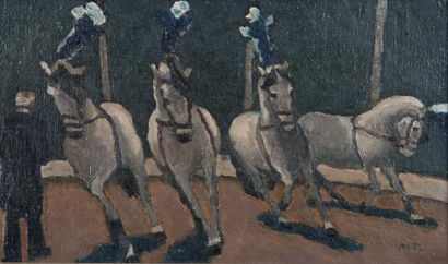 Michel PATRIX (1917 - 1973)
Chevaux de cirque
Huile...