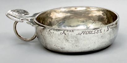 Tasse à vin en argent uni, gravée «Cles Adre...