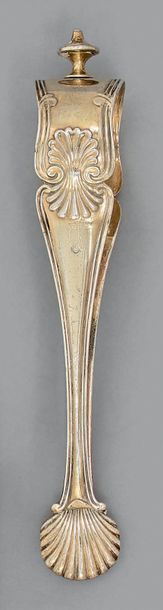 Pince à sucre en vermeil, ornée de coquilles...