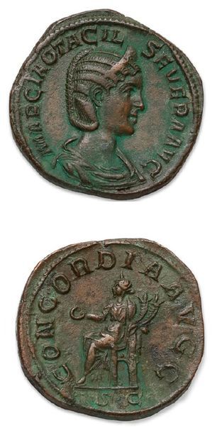 OTACILIE, épouse de Philippe Ier (244-249)
Sesterce.
Son...