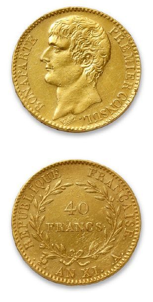 CONSULAT (1799-1804)
40 francs or. An XI....