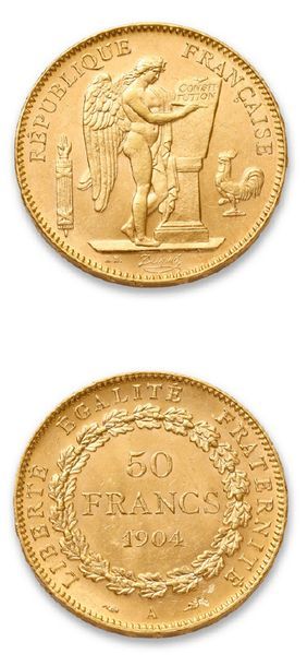 THIRD REPUBLIC (1871-1940)
50 gold francs...