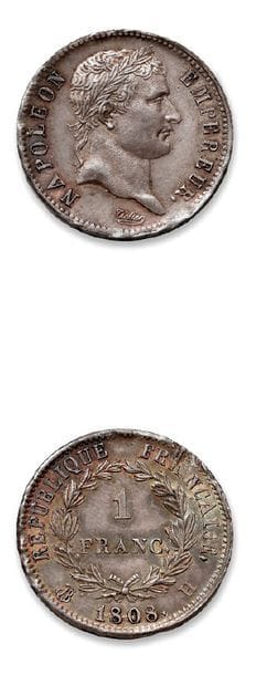 FIRST EMPIRE (1804-1814)
Franc, laurelled...