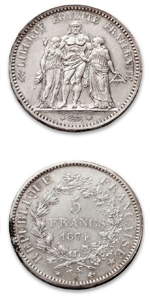 DÉFENSE NATIONALE (1870-1871): 5 francs Cérès:...