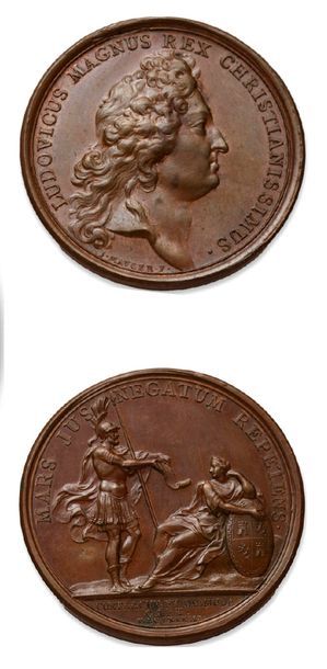 Lot: 10 médailles en bronze de J. Mauger...