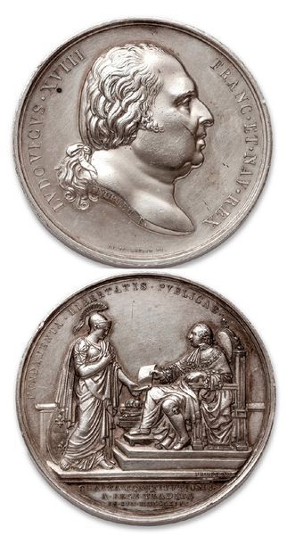LOUIS XVIII
Charte de 1814. Jaley. Argent....