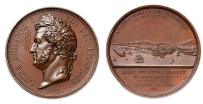 LOUIS-PHILIPPE
Lot de 10 médailles en bronze...