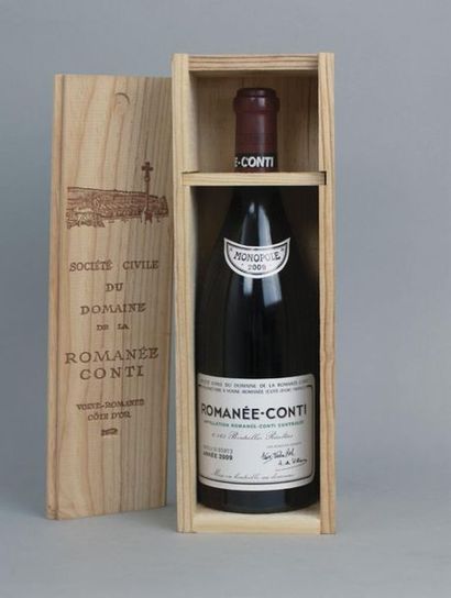 -Une bouteille de la ROMANEE CONTI 2009.