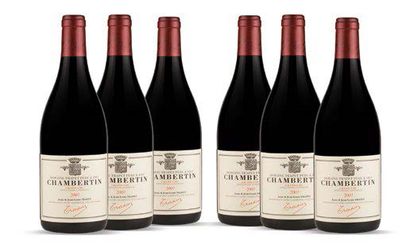 -Six bouteilles de CHAMBERTIN Grand cru 2017...