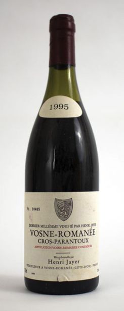 -Une bouteille de VOSNE-ROMANÉE «Cros-Parantoux...